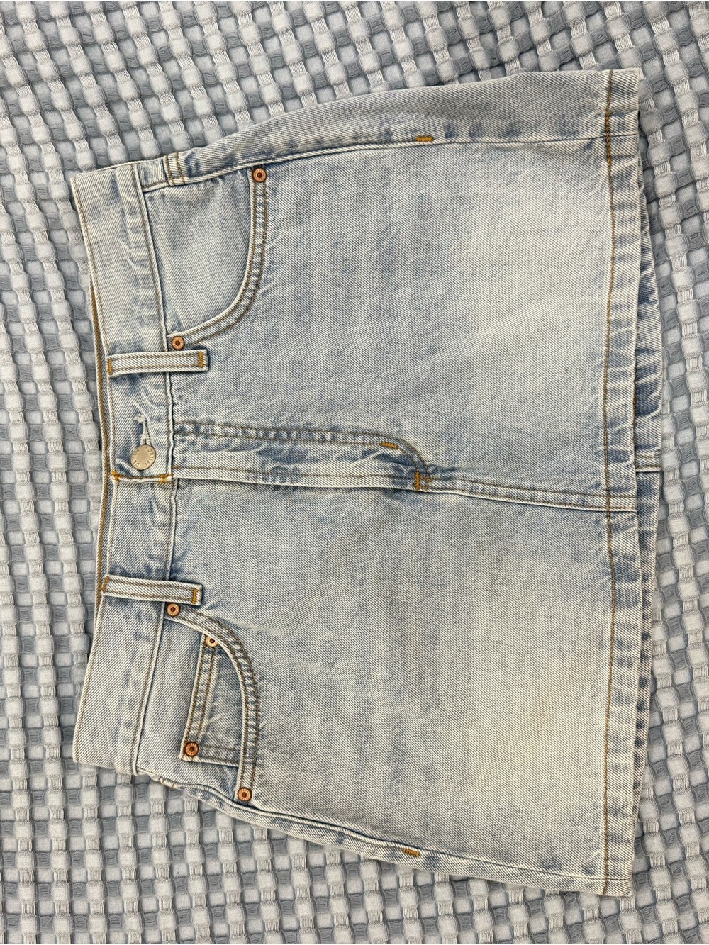 Aritzia The ‘90s Ricci Skirt - Light Wash Denim Mini Skirt - Womens
